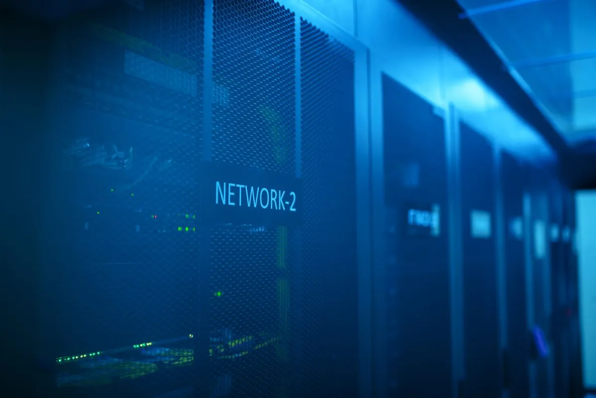 Network rack equipment in a server room